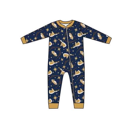 LR1391 Duck Toddler Long sleeve cute baby kid rompers