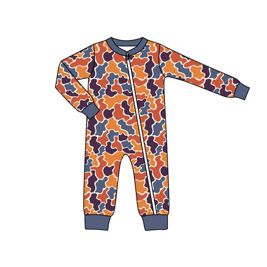 LR1406 Boy Camo Toddler Long sleeve cute baby kid rompers