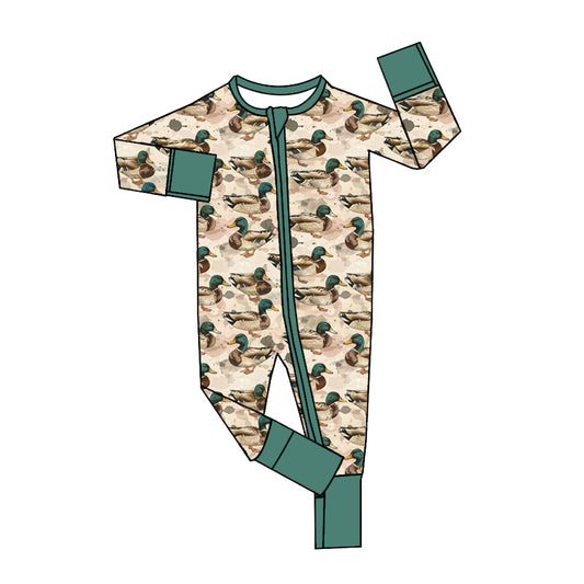 LR1408 Duck Toddler Long sleeve cute baby kid rompers