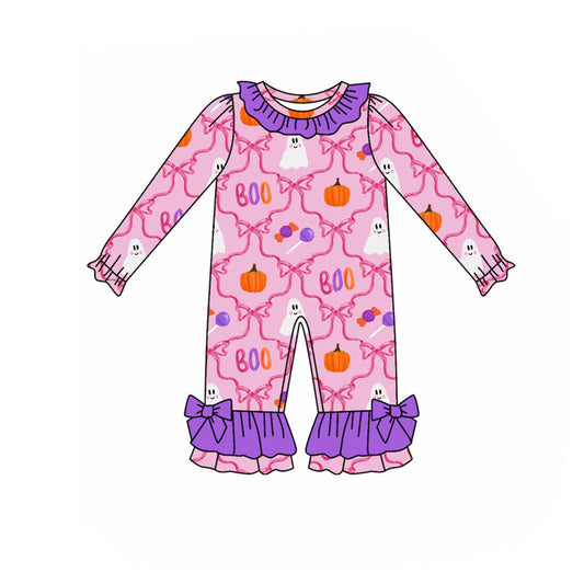 LR1411 Purple Baby Toddler Long sleeve cute baby kid rompers