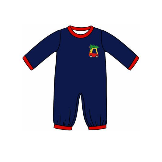 LR1422 Boy Navy Blue Cute Baby Toddler Long sleeve cute baby kid rompers