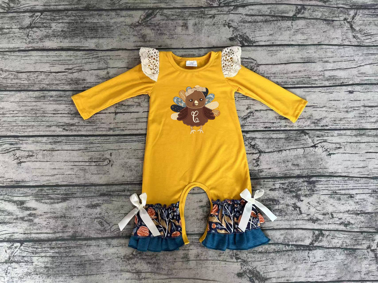 LR1423 Turkey Cute Baby Toddler Long sleeve cute baby kid romper