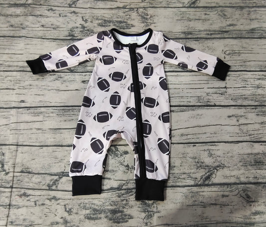 LR1435 Football Baby Toddler Long sleeve cute baby kid romper