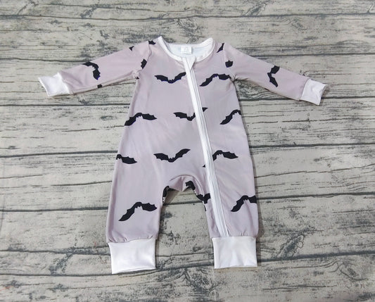 LR1438 Gray Baby Toddler Long sleeve cute baby kid romper