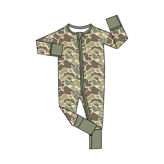 LR1451 Camo Boy Baby Toddler Long sleeve cute baby kid rompers