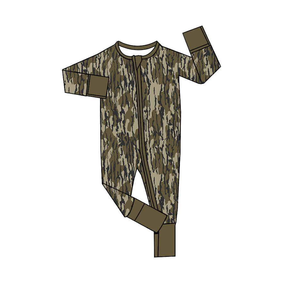 LR1452 Camo Boy Baby Toddler Long sleeve cute baby kid rompers