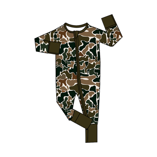 LR1453 Camo Boy Baby Toddler Long sleeve cute baby kid rompers