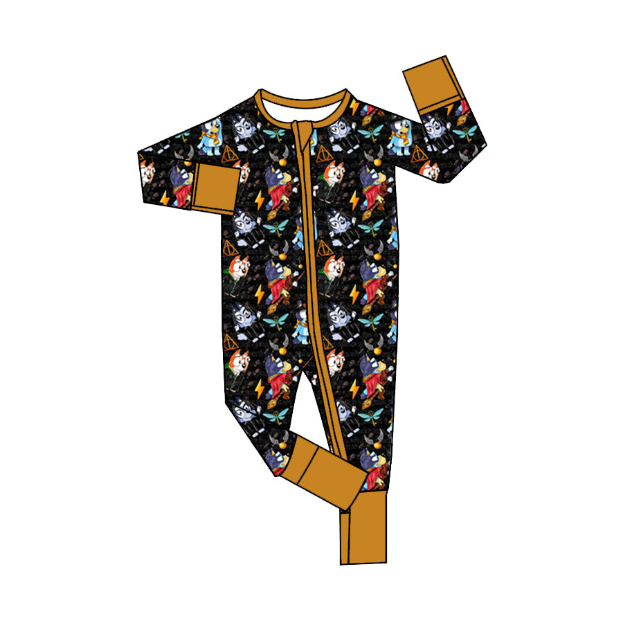 LR1467 Dog Cute Boy Baby Toddler Long sleeve cute baby kid rompers