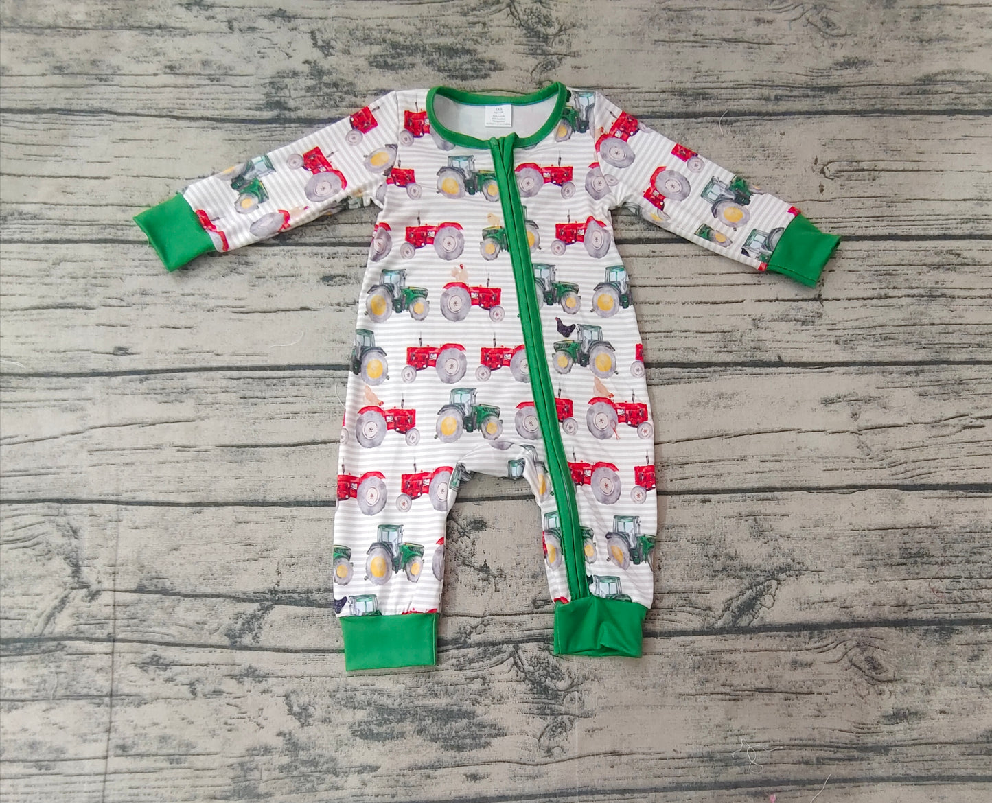 LR1480  Green Girls Baby Toddler Long sleeve cute baby kid romper