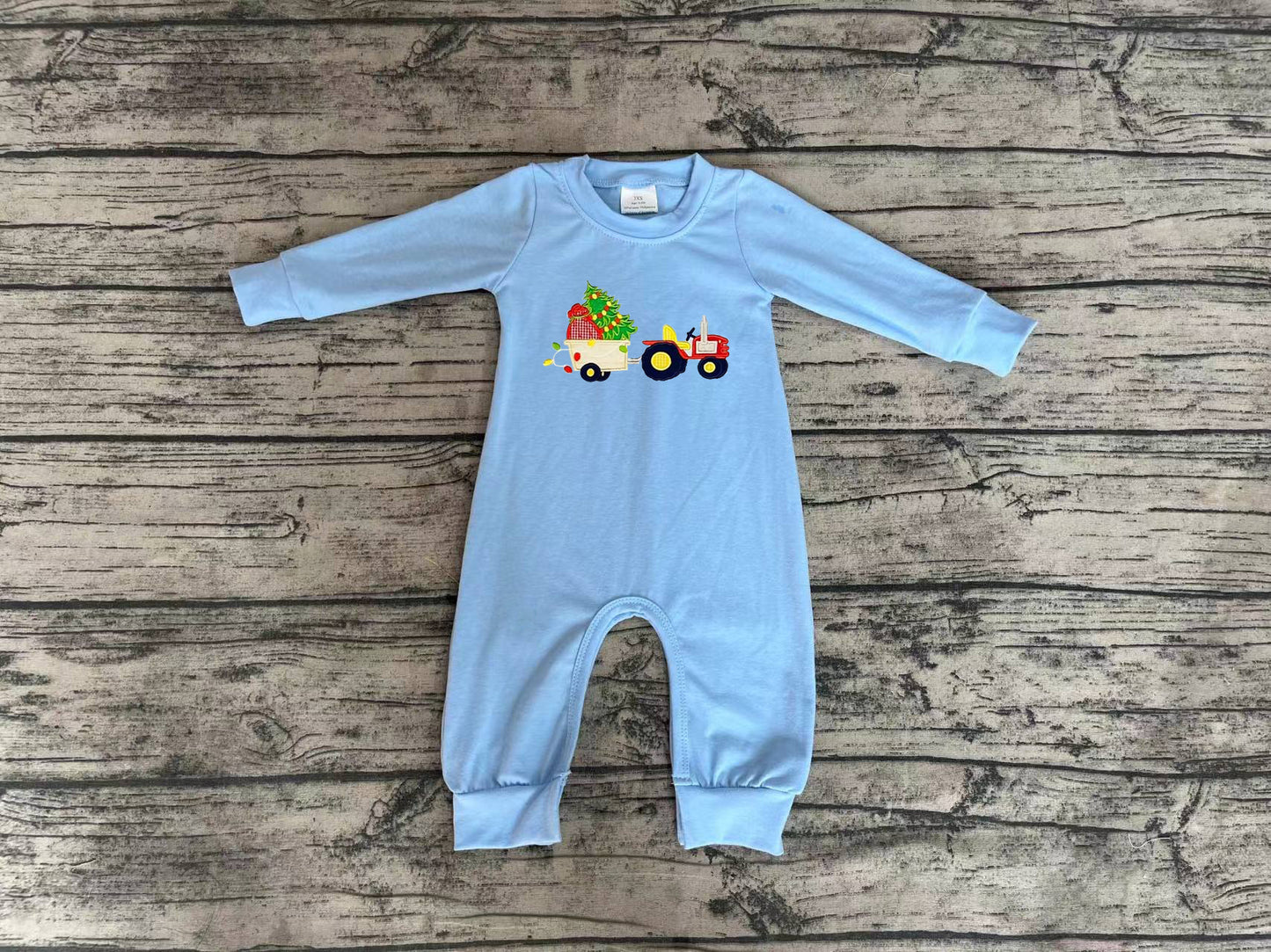 LR1508 Blue Cute Baby Toddler Long sleeve cute baby kid romper