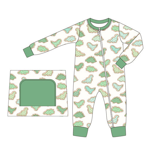 LR1523 Green Cute Baby Toddler Long sleeve cute baby kid rompers