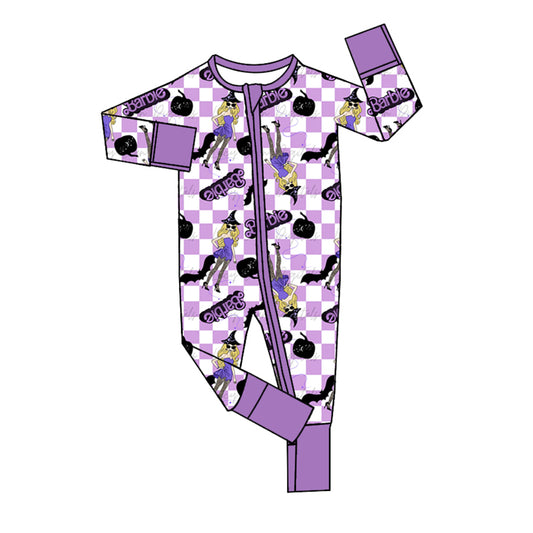 LR1530 Purple Cute Baby Toddler Long sleeve cute baby kid rompers