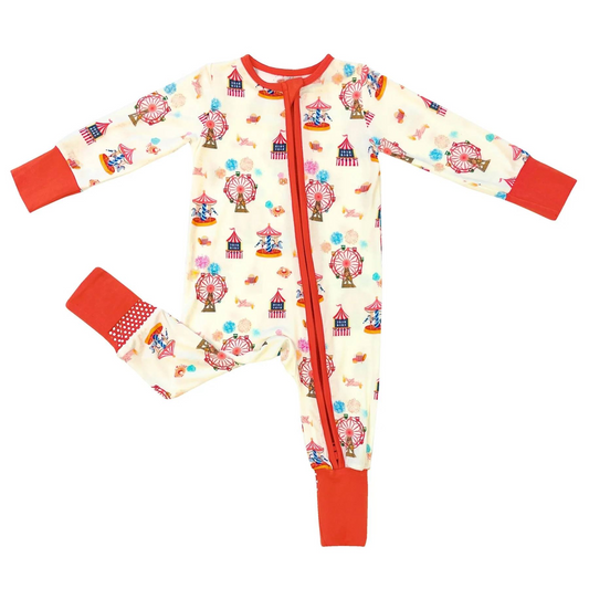 LR1554 Red Cute Baby Toddler Long sleeve cute baby kid rompers