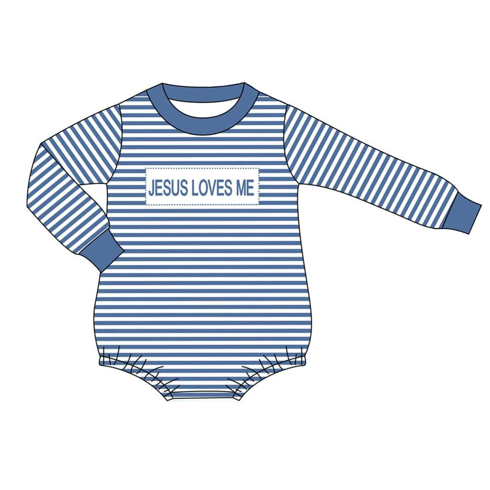 LR1556 Blue Cute Baby Toddler Long sleeve cute baby kid rompers