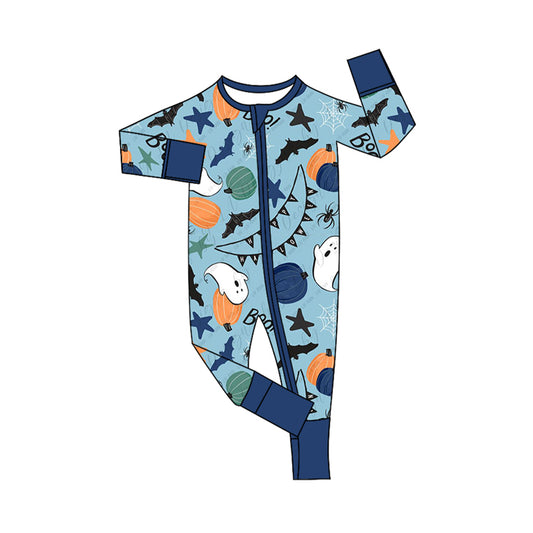 LR1568 Blue Cute Baby Toddler Long sleeve cute baby kid rompers