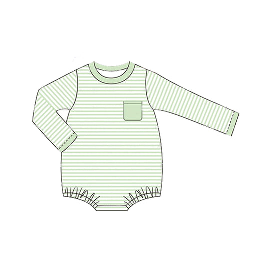 LR1597 Green Cute Baby Toddler Long sleeve baby kid rompers