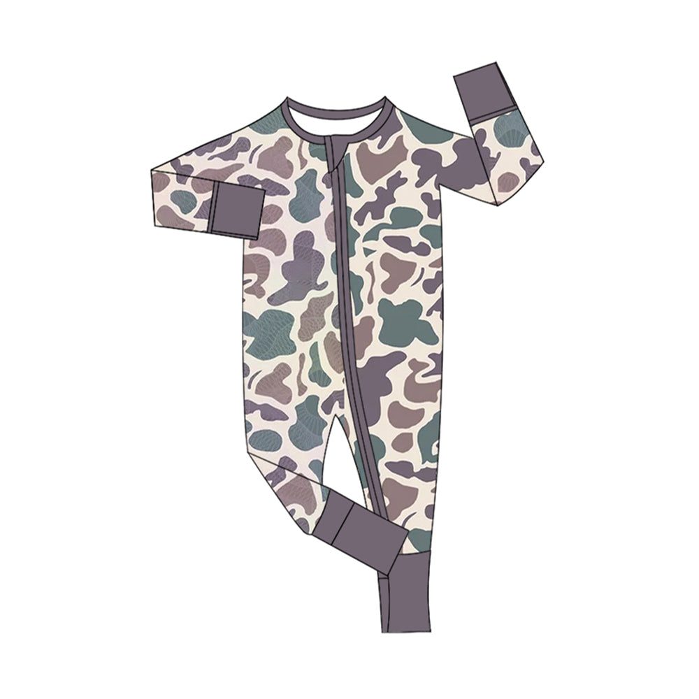 LR1604 Camo Cute Baby Toddler Long sleeve cute baby kid rompers