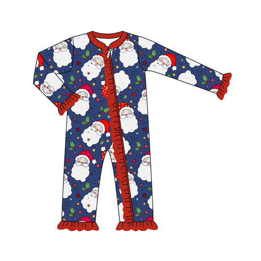 LR1611 Santa Cute Baby Toddler Long sleeve cute baby kid rompers