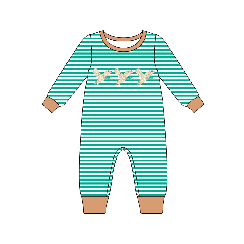 LR1618 Duck Cute Baby Toddler Long sleeve cute baby kid rompers