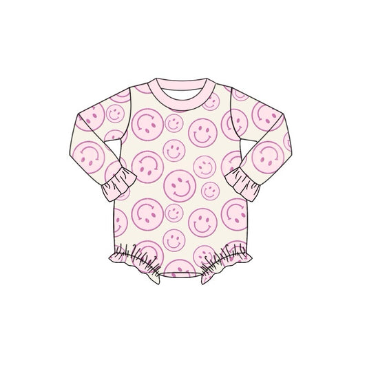 LR1620 Pink Cute Baby Toddler Long sleeve cute baby kid rompers