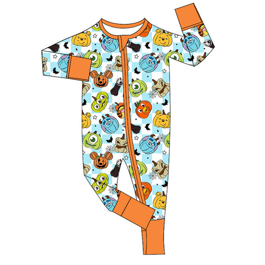 LR1650 Pumpkin Cute Baby Toddler Long sleeve cute baby kid romper