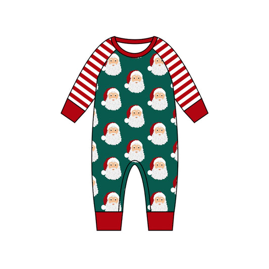 LR1659 Christmas Santa Cute Baby Toddler Long sleeve cute baby kid romper