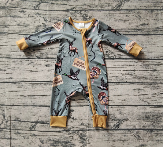 LR1680 Duck Baby Toddler Long sleeve cute baby kid rompers