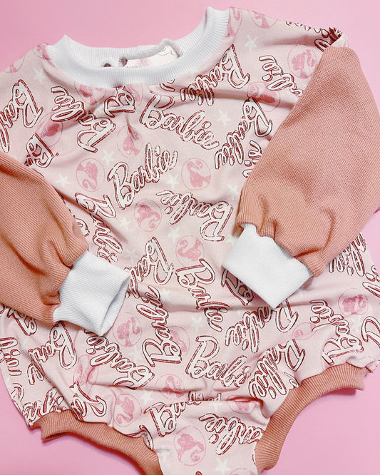 LR1692 Pink Cute Baby Toddler Long sleeve cute baby kid romper