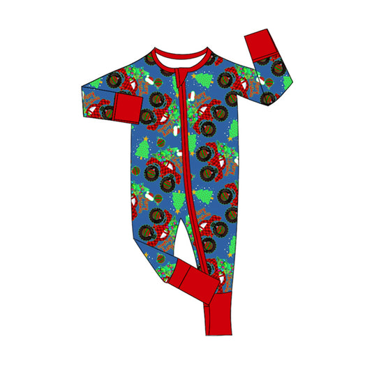 LR1698 Christmas Tree Cute Baby Toddler Long sleeve cute baby kid romper