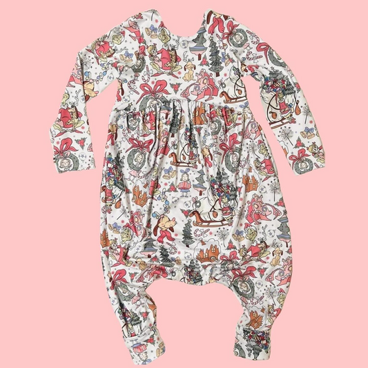 LR1700 Christmas Cute Baby Toddler Long sleeve cute baby kid romper