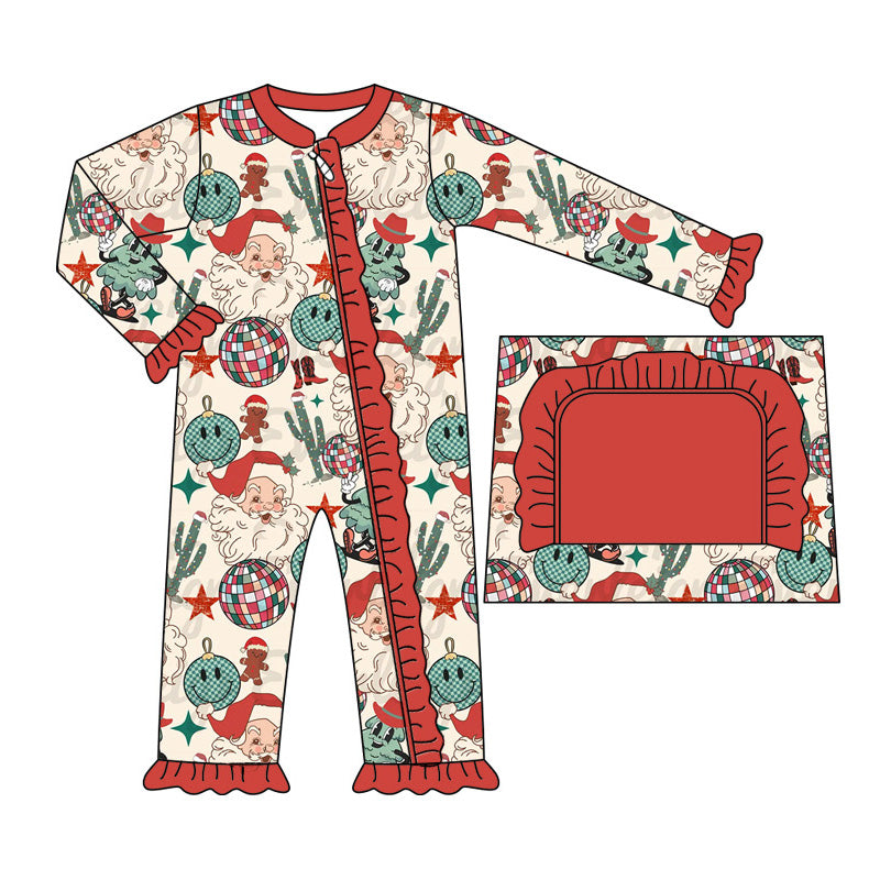 LR1739 Red Ruffle Cute Baby Toddler Long sleeve cute baby kid romper