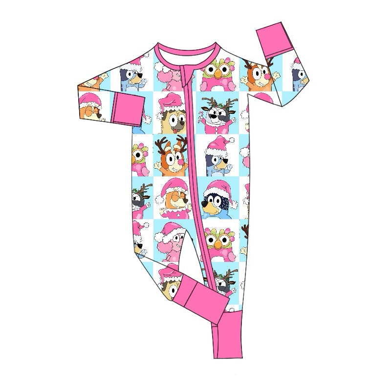 LR1783 Dog Girls Baby Toddler Long sleeve cute baby kid romper