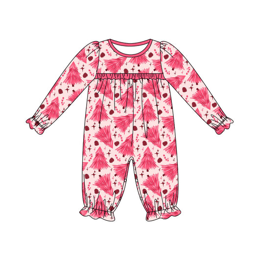 LR1785 Pink Girls Baby Toddler Long sleeve cute baby kid romper