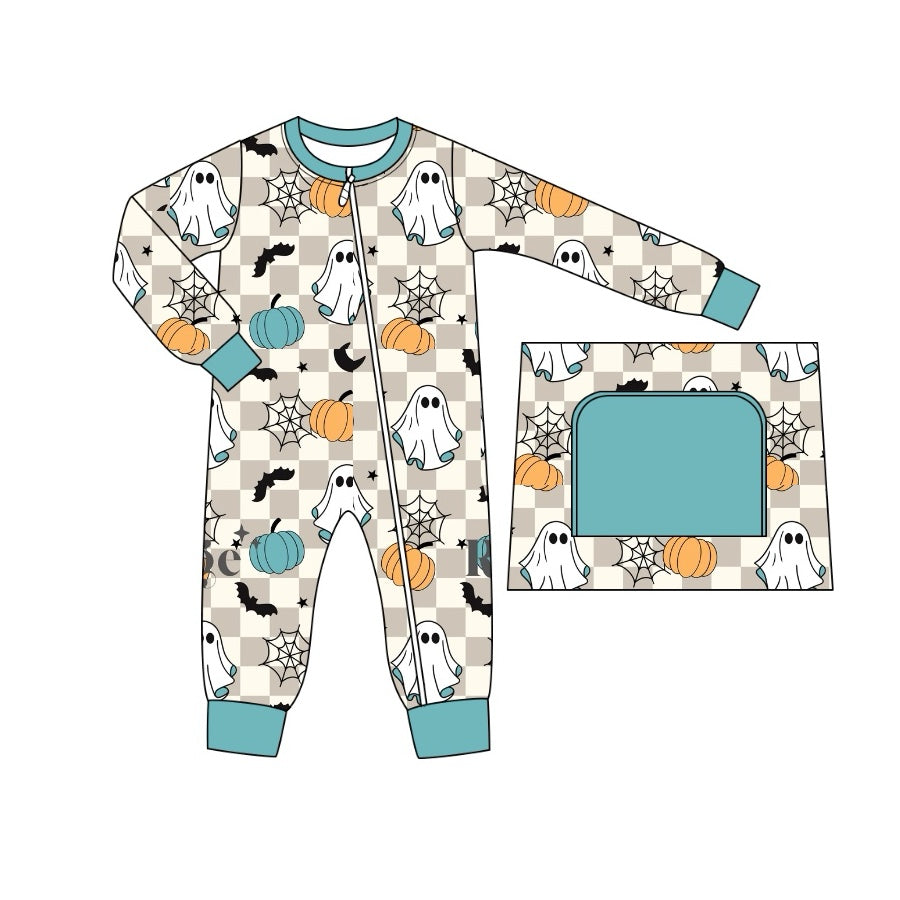 LR1790 Ghost Girls Baby Toddler Long sleeve cute baby kid romper