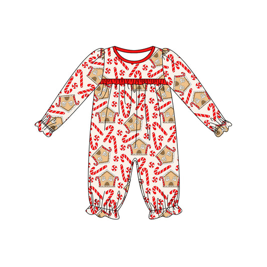 LR1797 Red Girls Baby Toddler Long sleeve cute baby kid romper