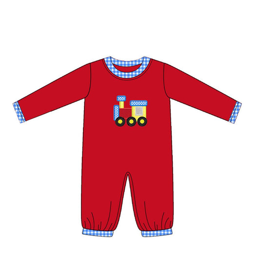 LR1804 Red Baby Toddler Long sleeve cute baby kid romper