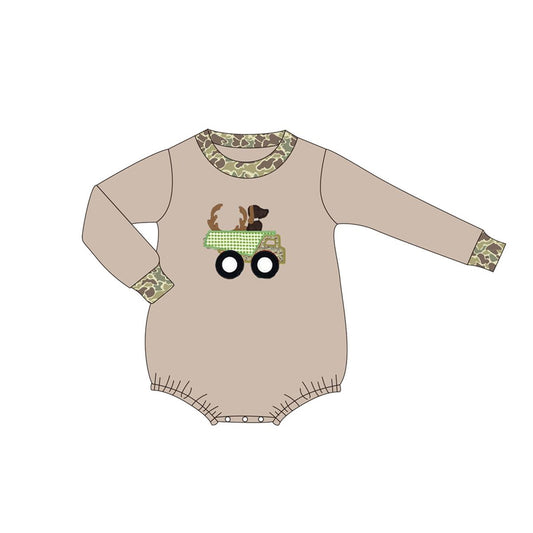 LR1825 Dog Design Girls Baby Toddler Long sleeve cute baby kid rompers