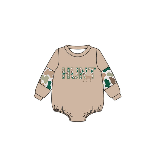 LR1863 Camo Baby Toddler Long sleeve cute baby kid rompers