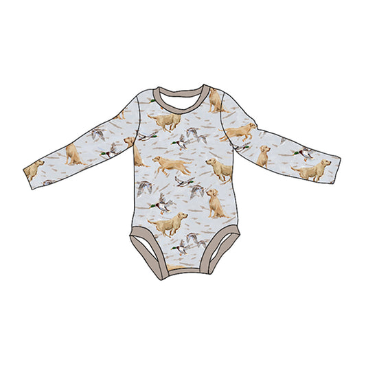 LR1865 Cute Duck Baby Toddler Long sleeve cute baby kid rompers