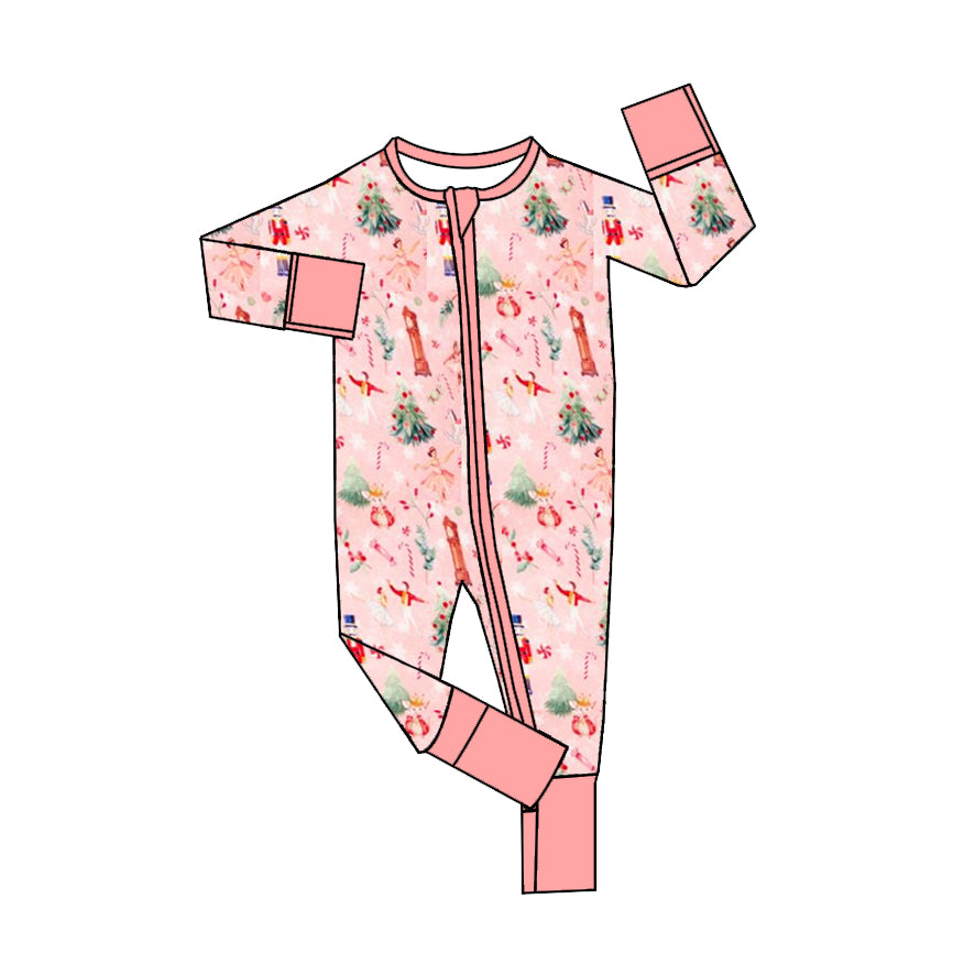 LR1878 Pink Baby Toddler Long sleeve baby kid rompers