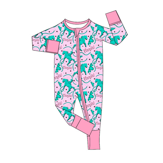 LR1888 Pink Cute Baby Toddler Long sleeve baby kid rompers