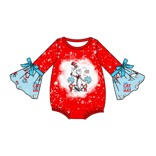 LR1892 Red Cute Baby Toddler Long sleeve baby kid rompers