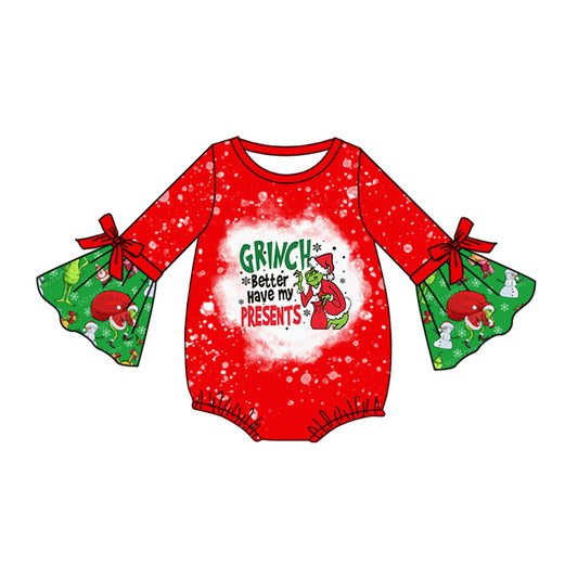 LR1893 Red Baby Toddler Long sleeve baby kid rompers