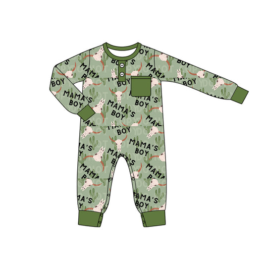 LR1897 Cow Cute Baby Toddler Long sleeve baby kid rompers