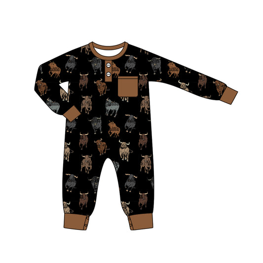 LR1902 Black Cute Baby Toddler Long sleeve baby kid rompers