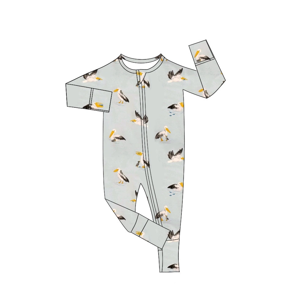 LR1942 Duck Cute Baby Toddler Long sleeve infant baby kid rompers