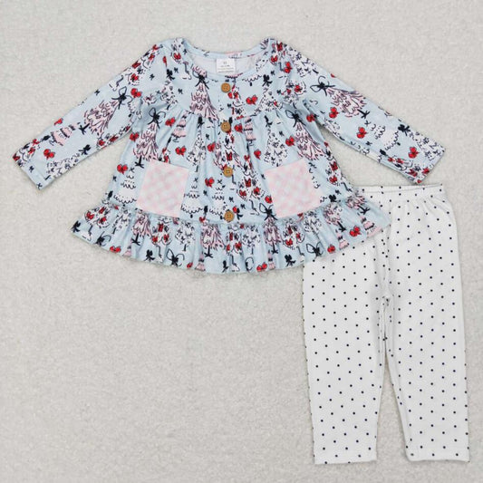 GLP0988 Kids Girls Christmas Tree Boutique Outfit