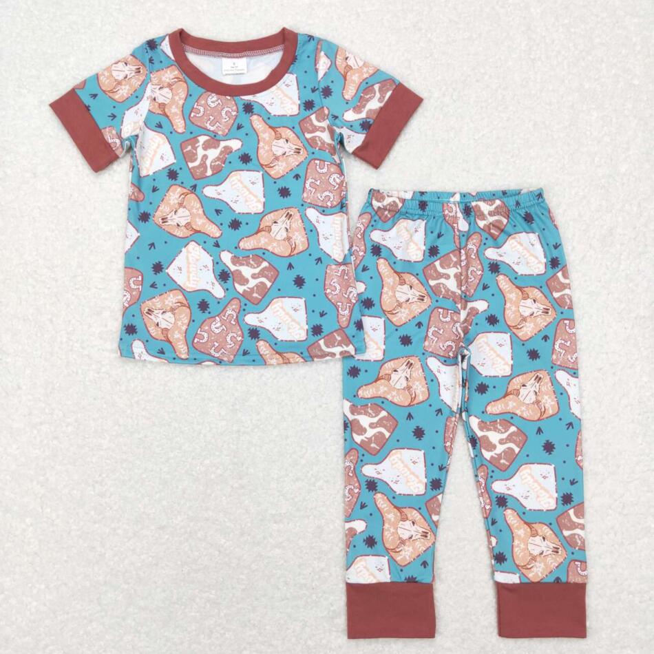 BSPO0238 Baby Boys Western Design Pajama Set