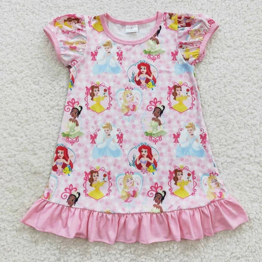 GSD0426 baby girl clothes princess short sleeve girl summer dress