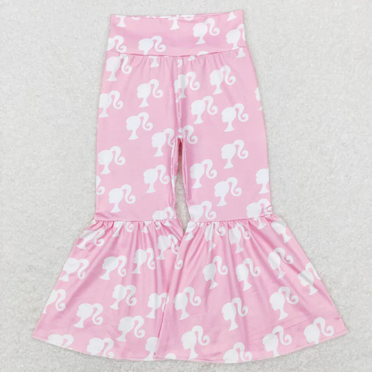 RTS NO MOQ Sibling Baby Girls Trousers Doll Flare Bell Bottom Pants